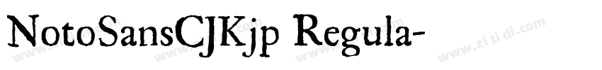 NotoSansCJKjp Regula字体转换